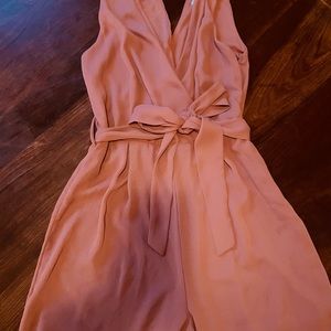 Silky Tie Front Romper